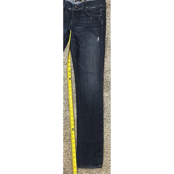 Paige Premium Denim Jeans Womens 28 Blue Dark Wash Sydell Skinny Distressed USA - Picture 10 of 11